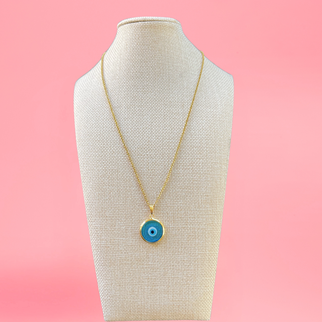 Evil Eye Necklace 18K Gold-Plated
