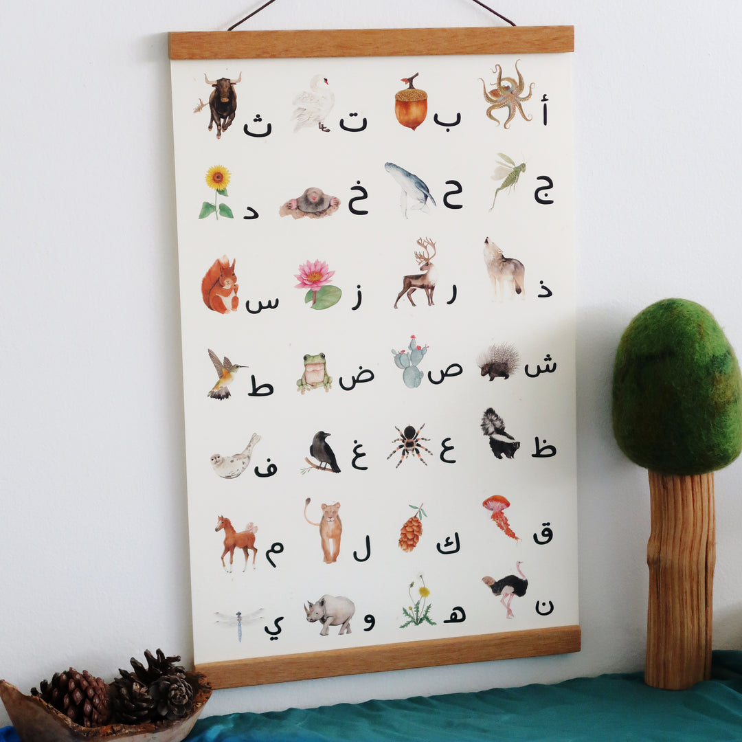 Nature's Arabic Alphabet Poster