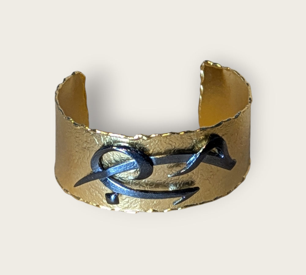 Hammered Gold Hub Cuff
