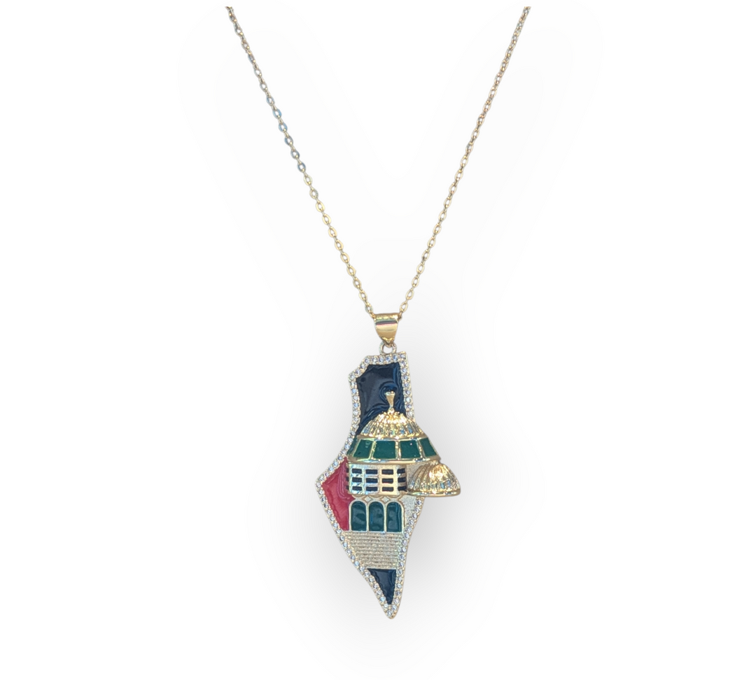 Palestine Flag Style Necklace (Rainbow Jewelers)