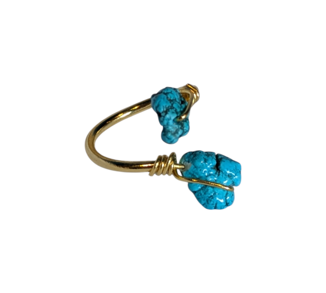 Turquoise and Gold Ring