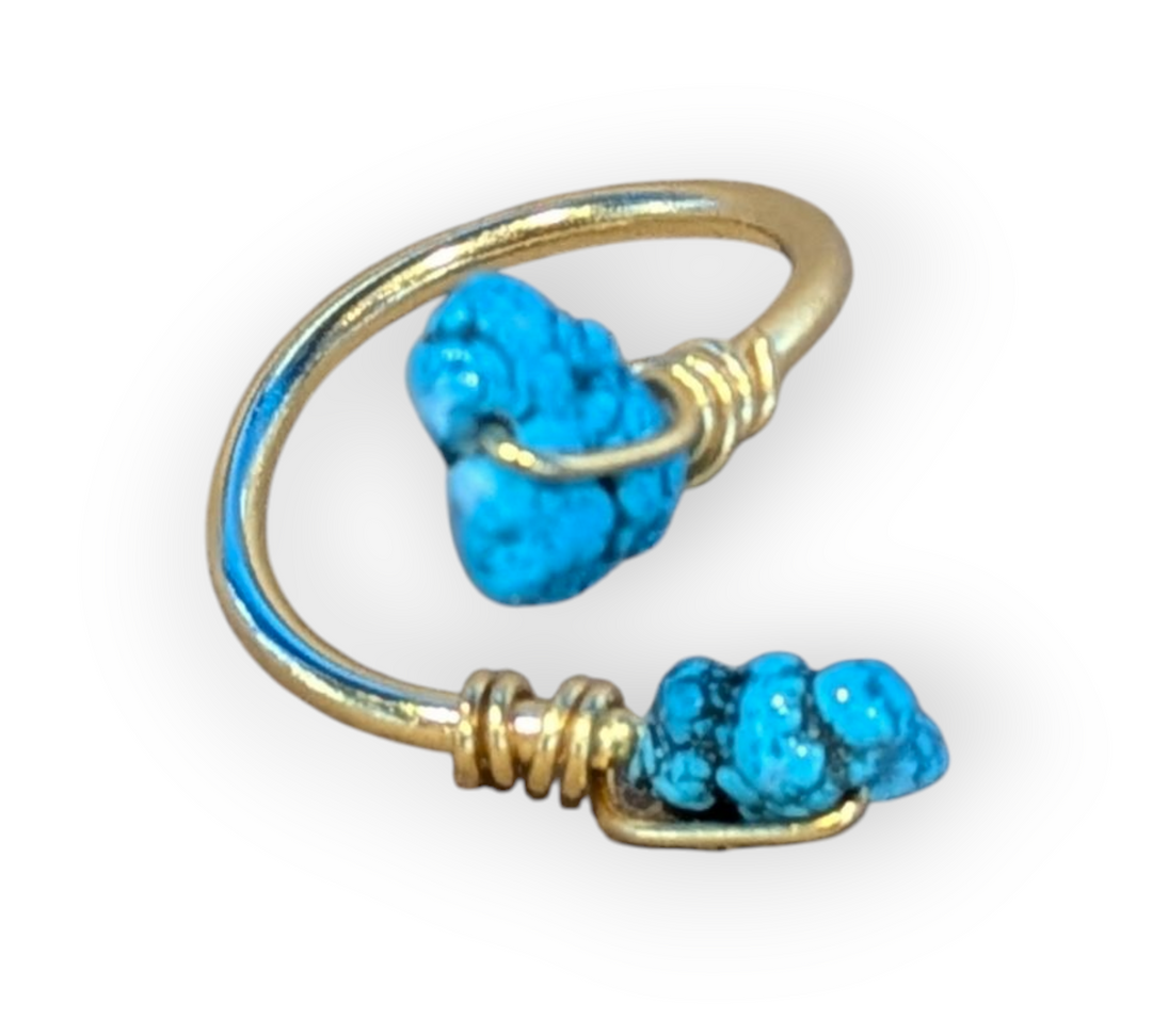Turquoise and Gold Ring