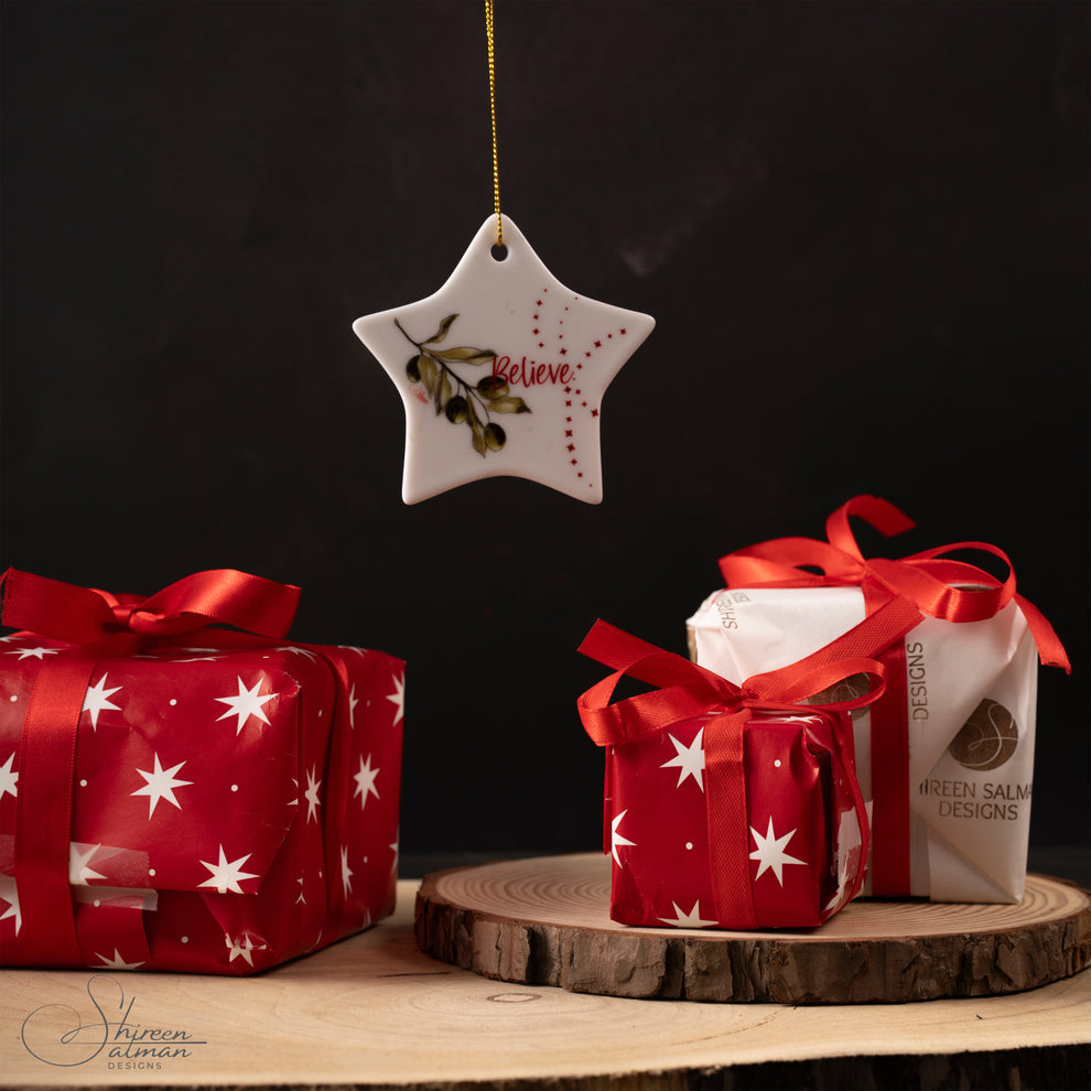 Ceramic Ornament: Believe
