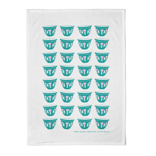 Little Majlis Arabic Coffee Cup Tea Towel Arab American National Museum