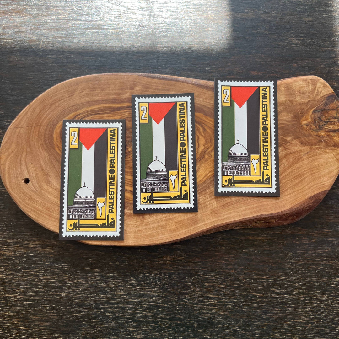 Rubber stamp Palestine Flag Magnet