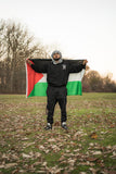 Yalla Detroit - Black Hoodie with Keffiyeh Logo