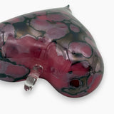 Blown Glass Ornament - Heart: Multi / Fuchsia