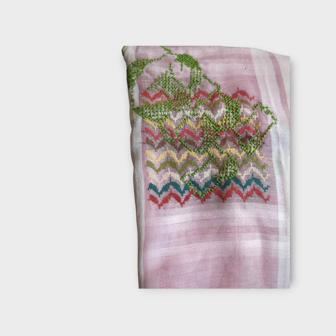 Hand embroidered Handala Keffiyeh