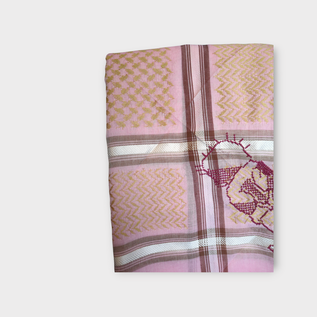 Hand embroidered Handala Keffiyeh