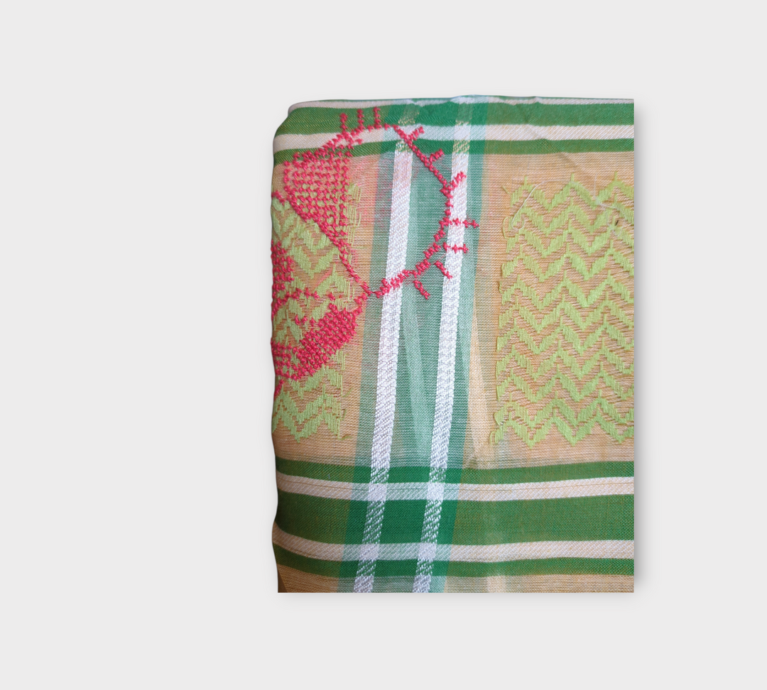 Hand embroidered Handala Keffiyeh