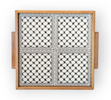Tiled Square Tray (4) Made in Palestine