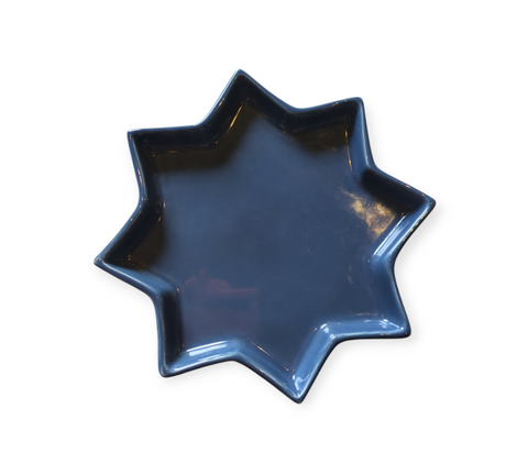 Moroccan Star-Shaped Plate: Blue