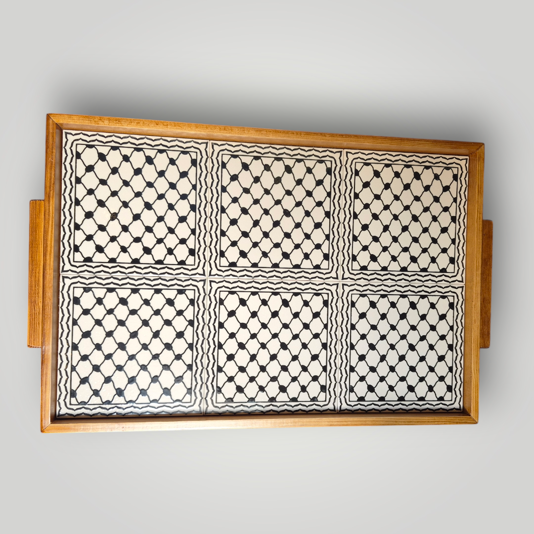 Tiled Tray (6 tiles) Made in Palestine