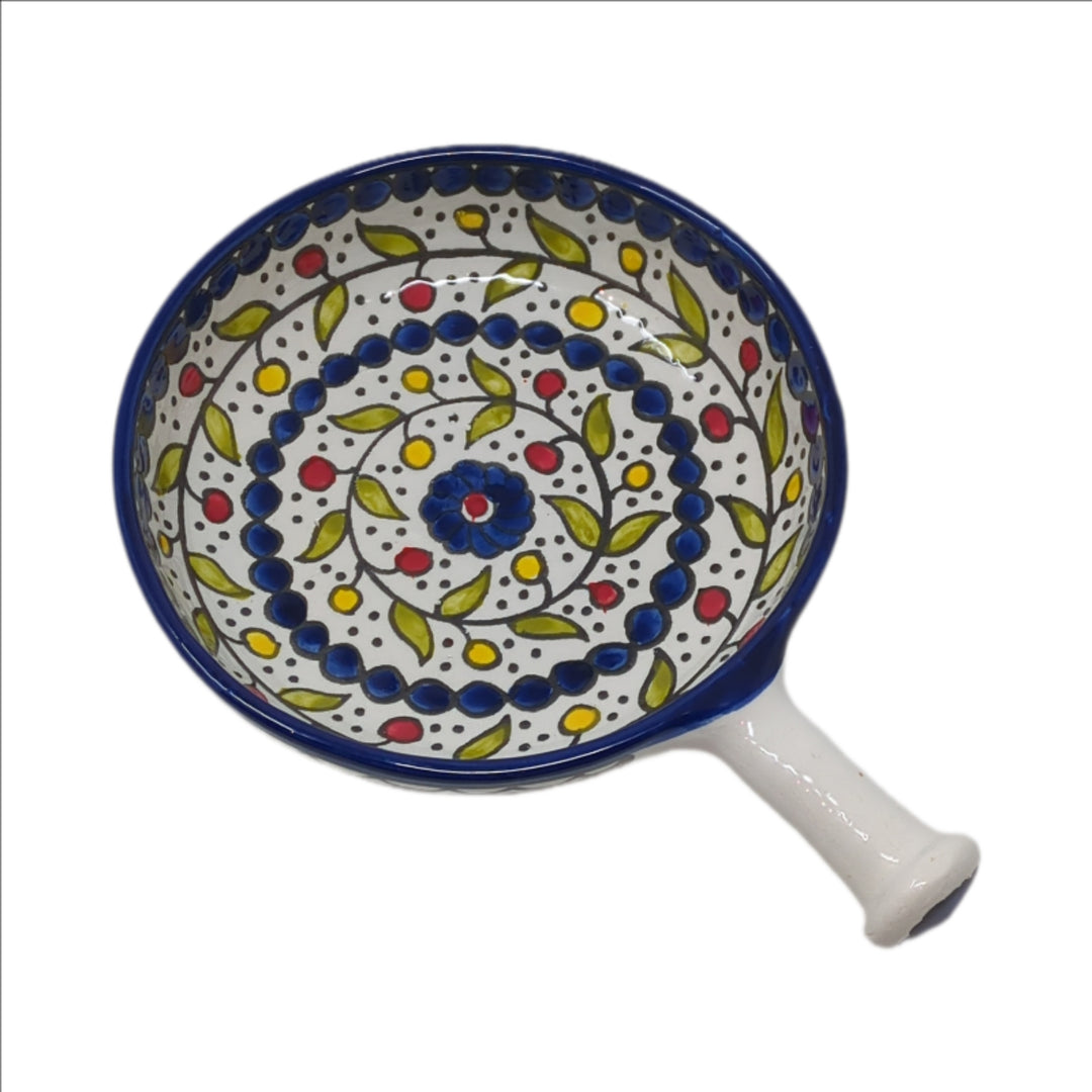 Ceramic plate with handle (Made in Palestine)