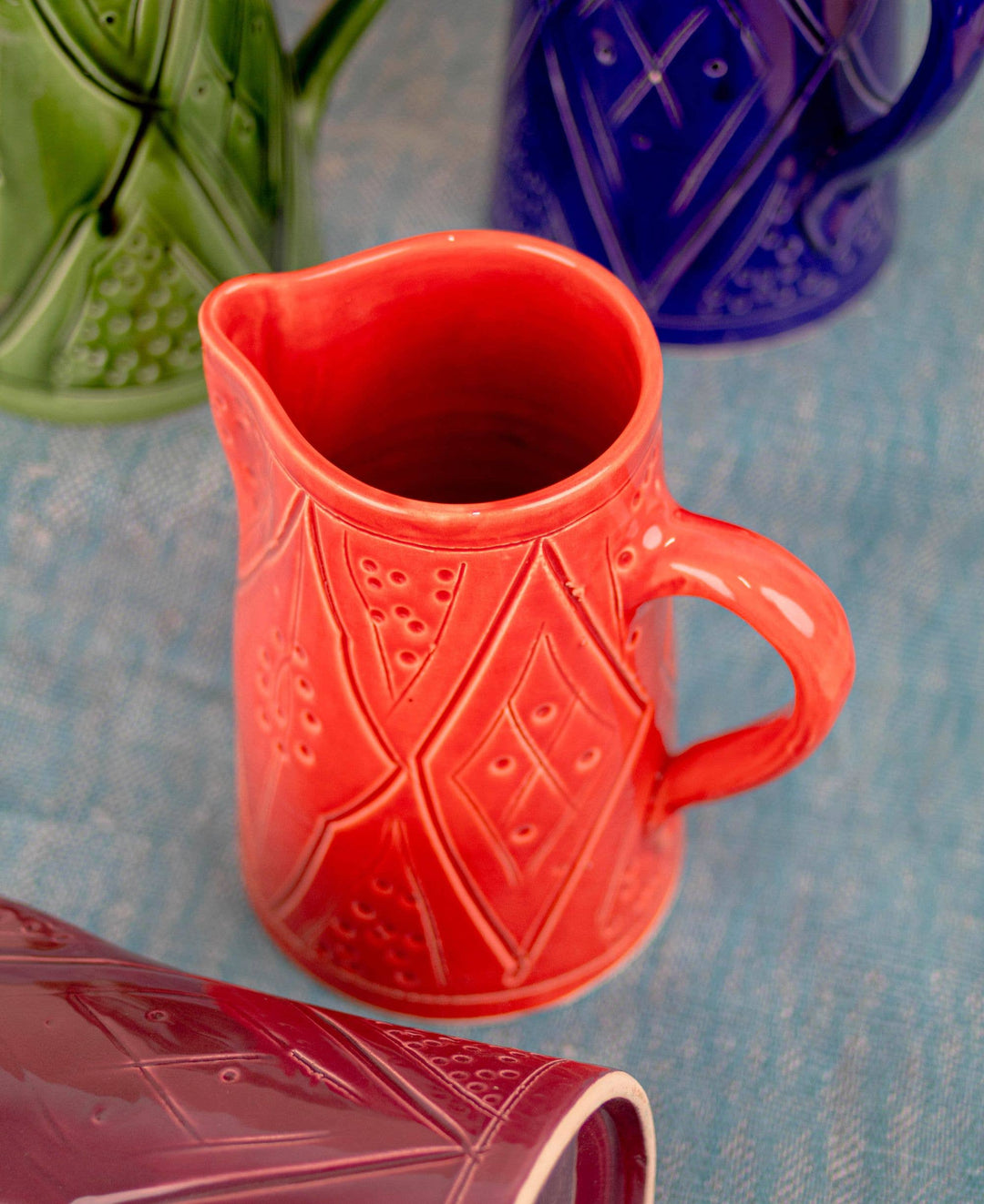 Handmade Ceramic Moroccan Pitcher