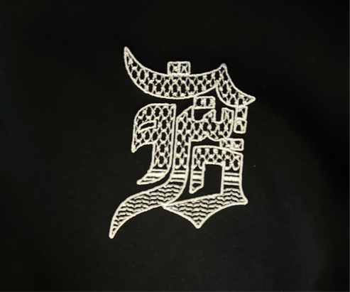 Yalla Detroit - Black Hoodie with Keffiyeh Logo