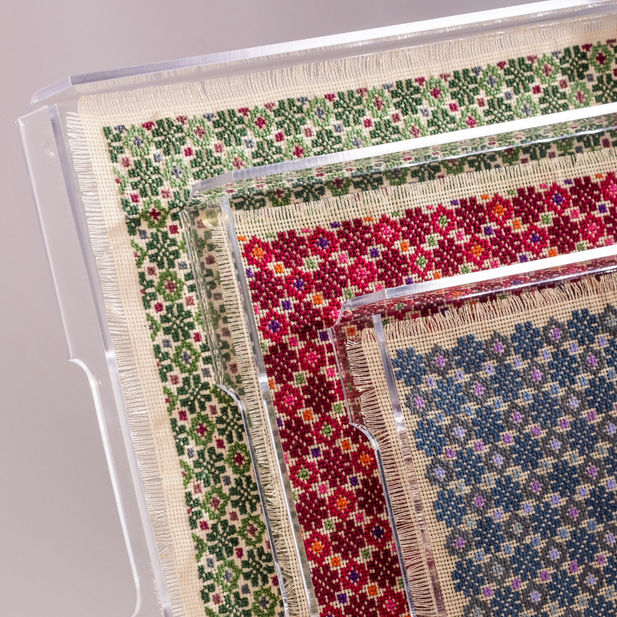 INAASH - Large Plexi Tray with Tatreez