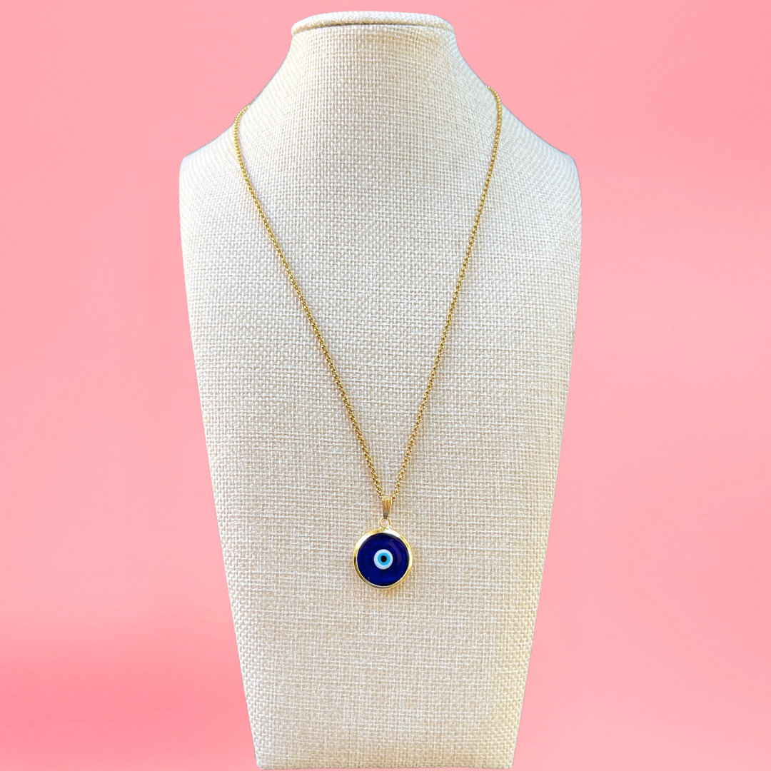 Evil Eye Necklace 18K Gold-Plated
