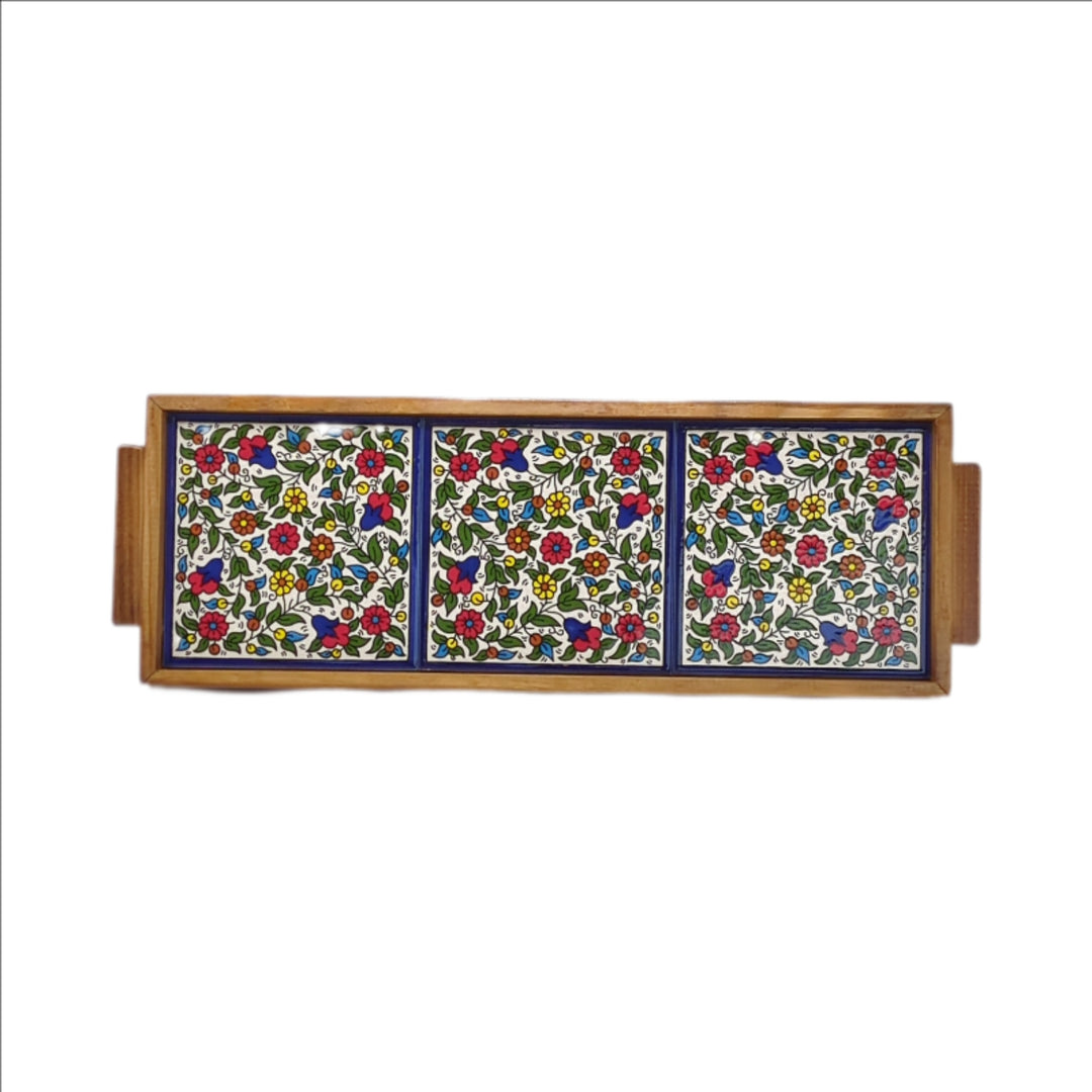 Tiled Tray (3 tiles) Made in Palestine