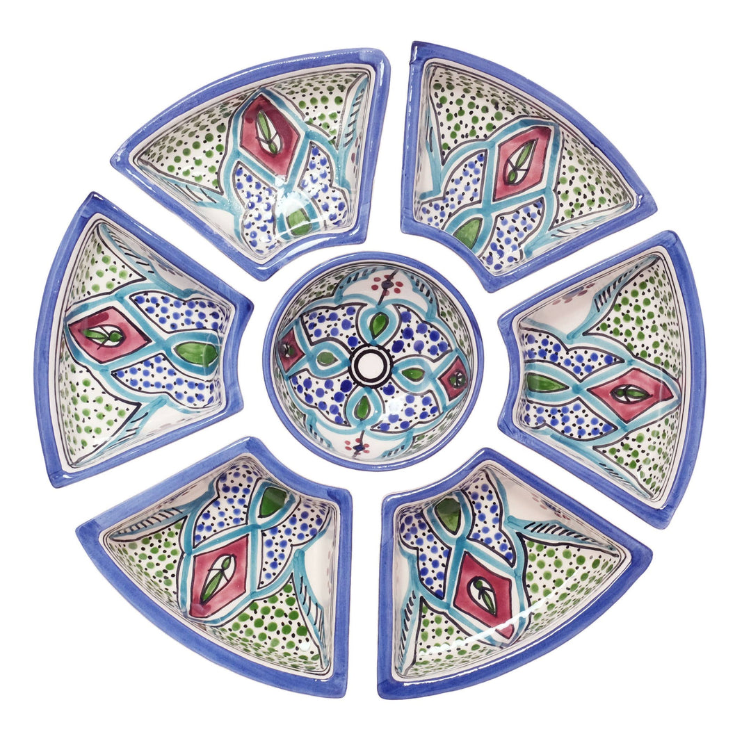 Amira Ceramic Tapas Chip & Dip Server, Platter
