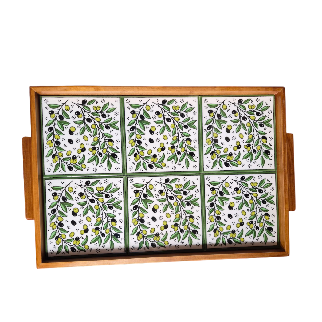 Tiled Tray (6 tiles) Made in Palestine