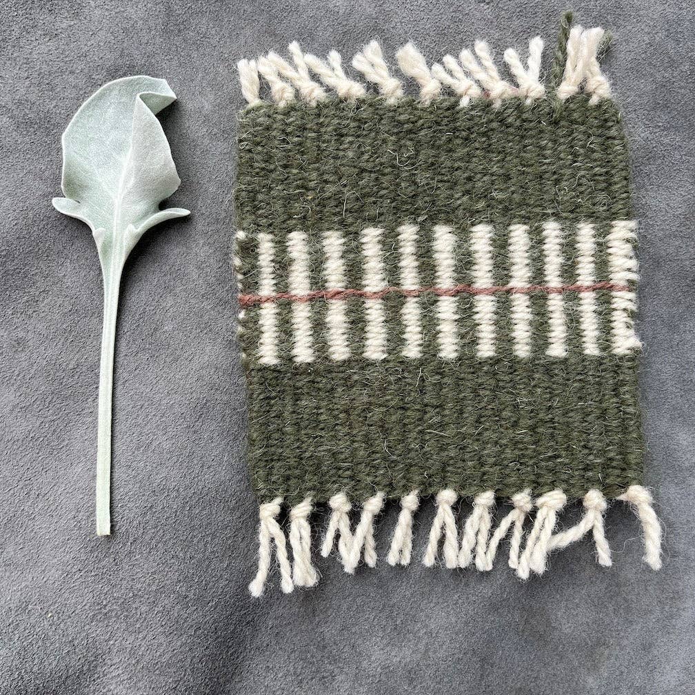 Woven Coaster Set-Sage and Dusty Rose