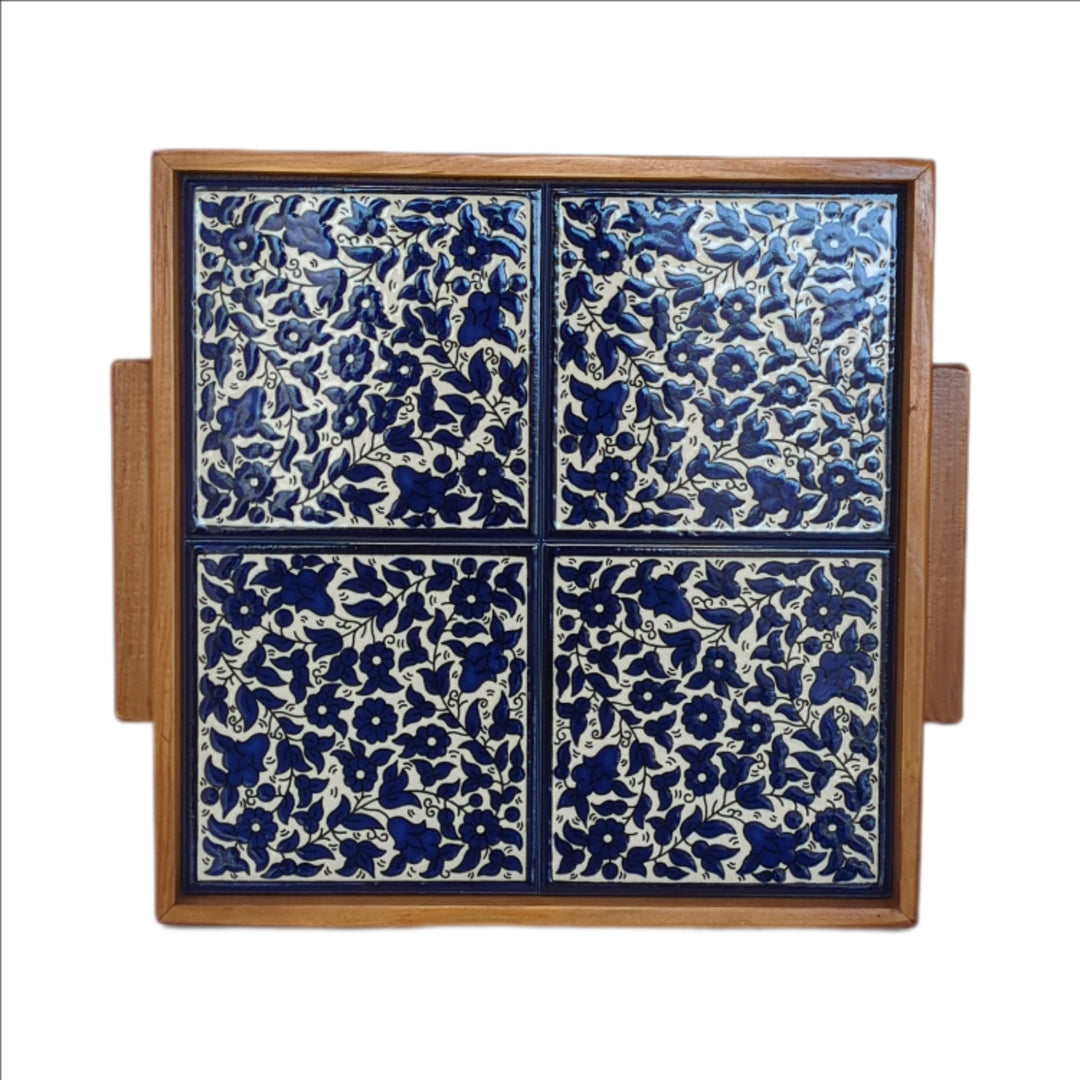Tiled Square Tray (4) Made in Palestine