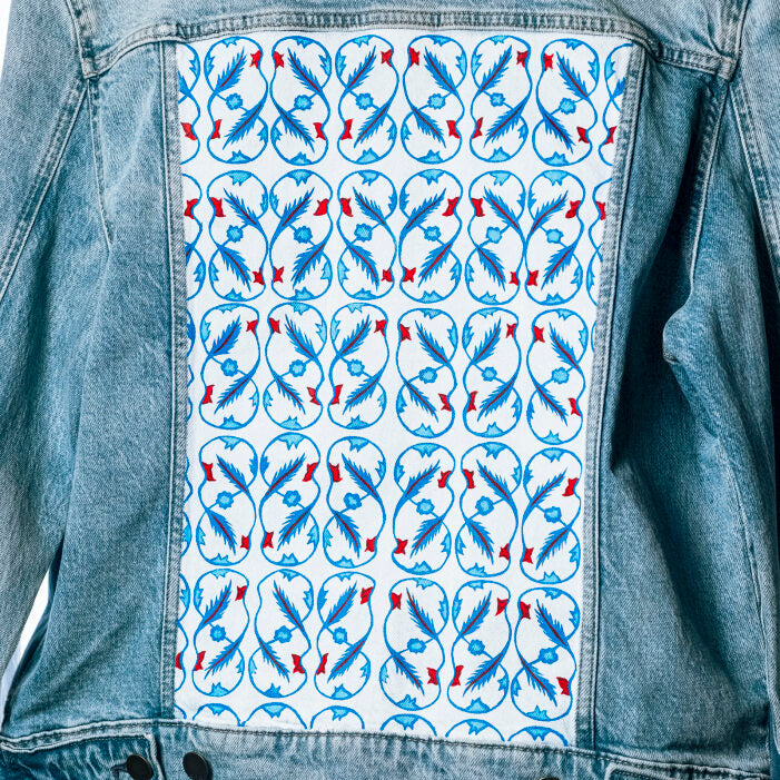 Custom Mosaic Hand Painted Denim Jacket