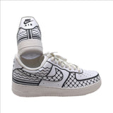 Custom Sneakers with Keffiyeh Print