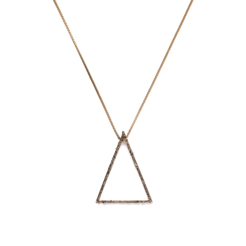 Mashallah Triangle Necklace (Pyrite)