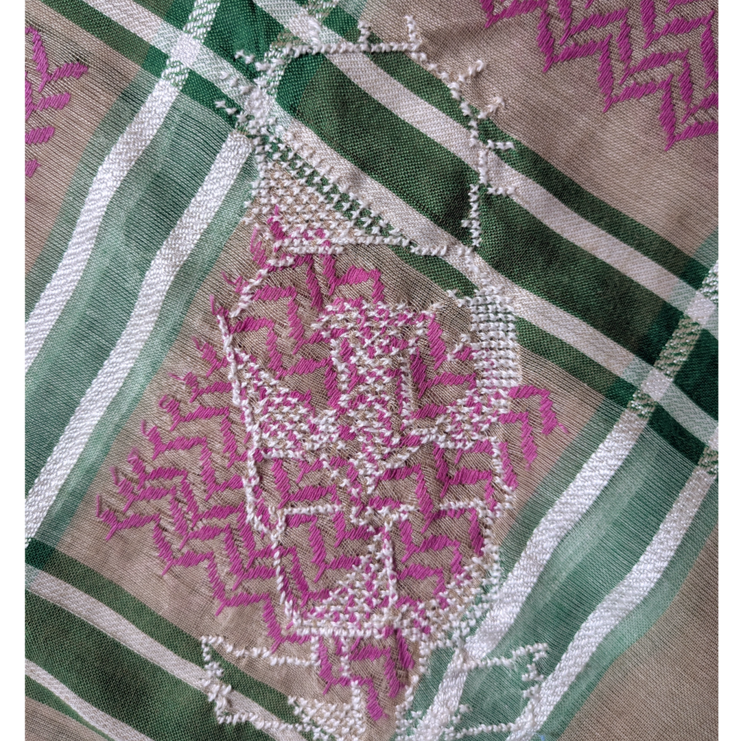 Hand embroidered Handala Keffiyeh