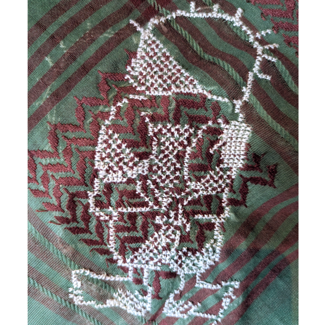 Hand embroidered Handala Keffiyeh