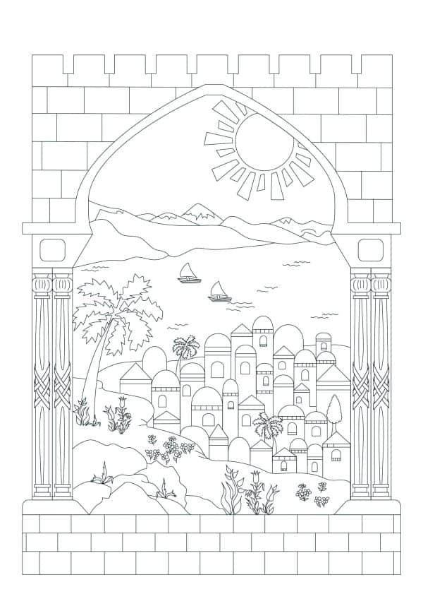 Coloring Palestine: Adult Zen Coloring Book