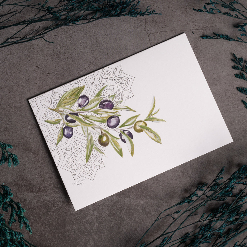 Olive Motif Greeting Card