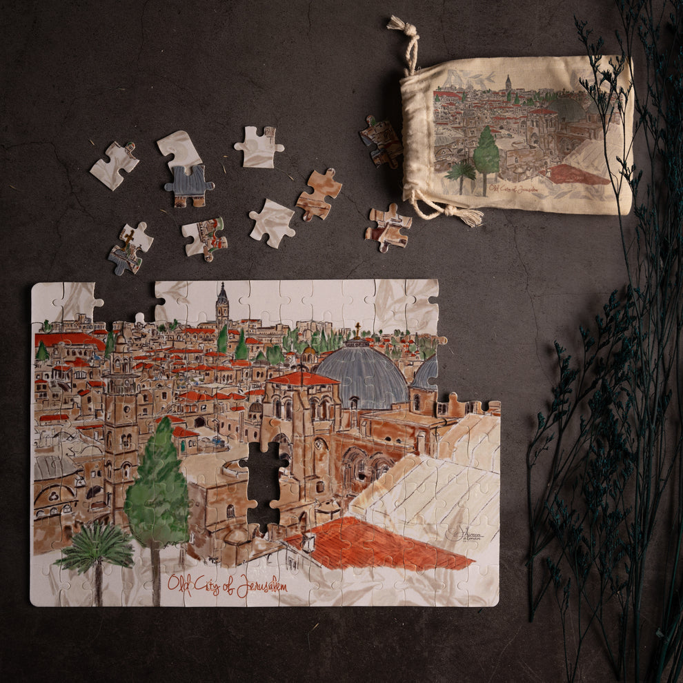 Old City of Jerusalem with Holy Sepulcher Church Puzzle