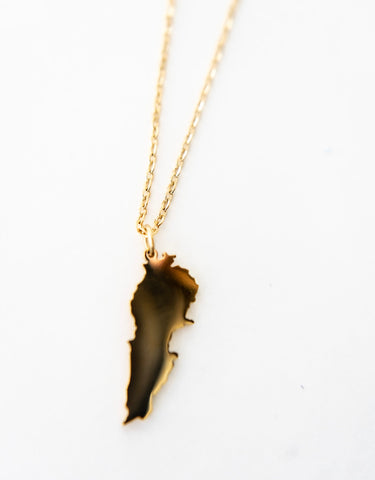 Mena Jewelry - Gold Lebanon Necklace