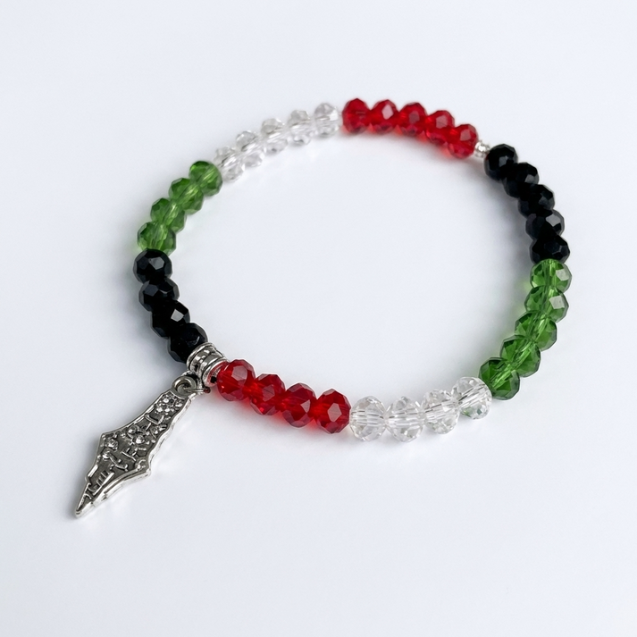 Palestine Map Beaded Bracelet