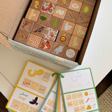 My First Arabic Alphabet Wooden Blocks with Dry Erase Activity Cards