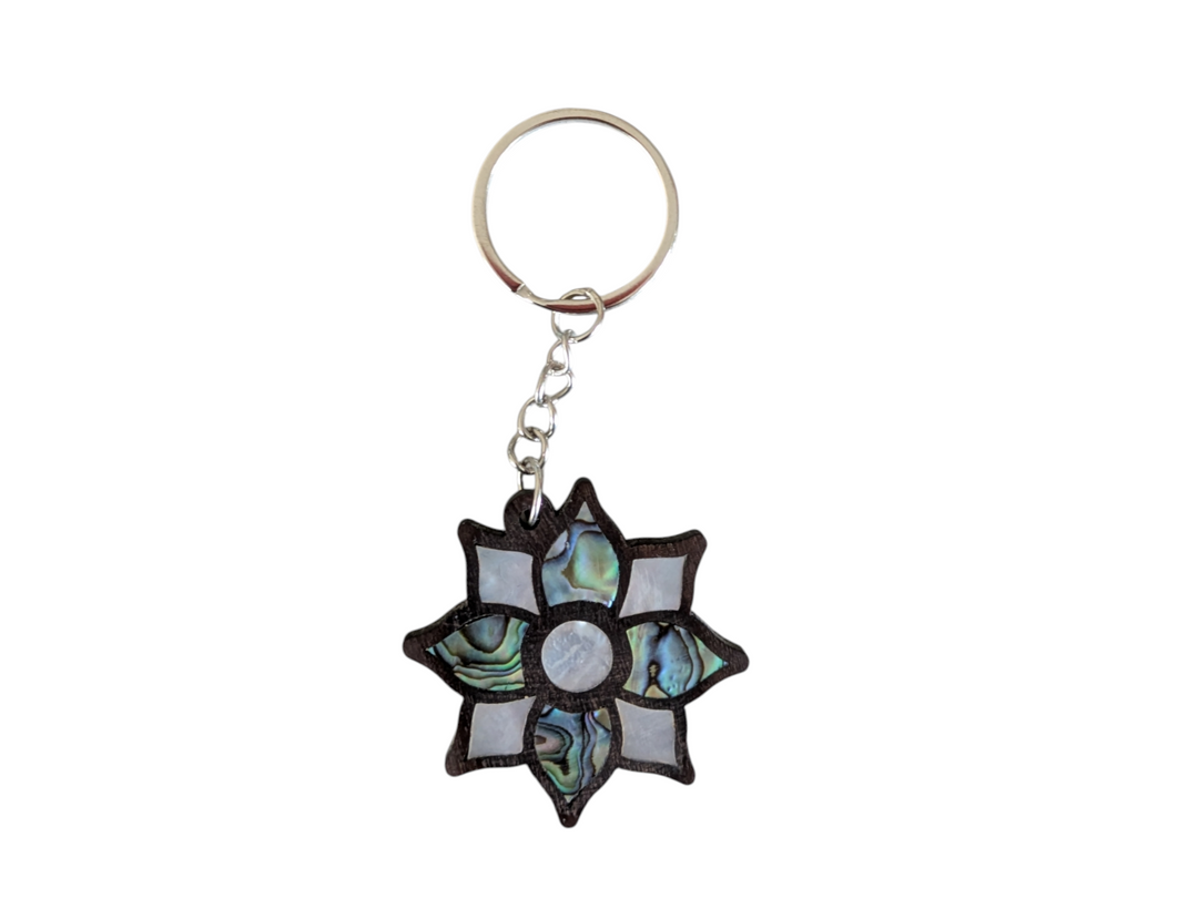 Damascene keychain