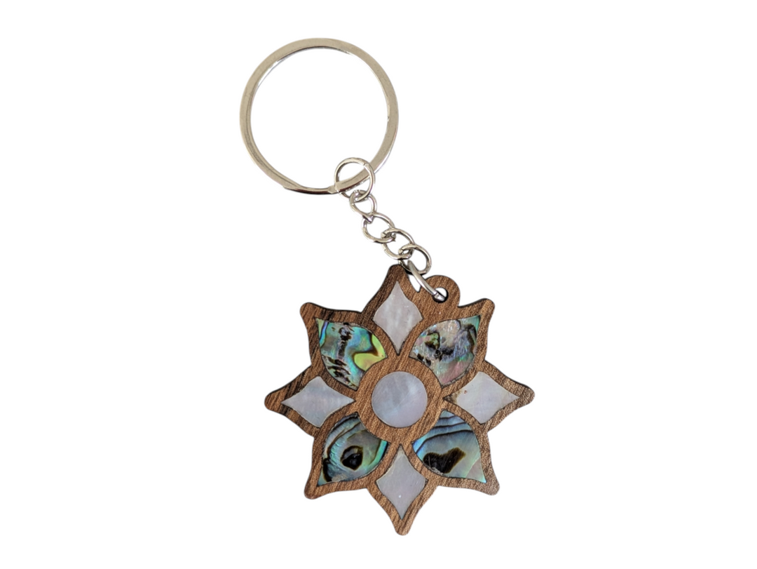 Damascene keychain