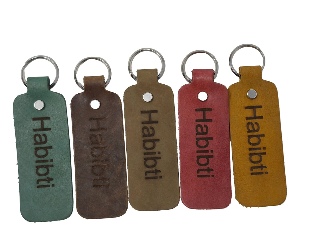 Habibti Leather Keychain