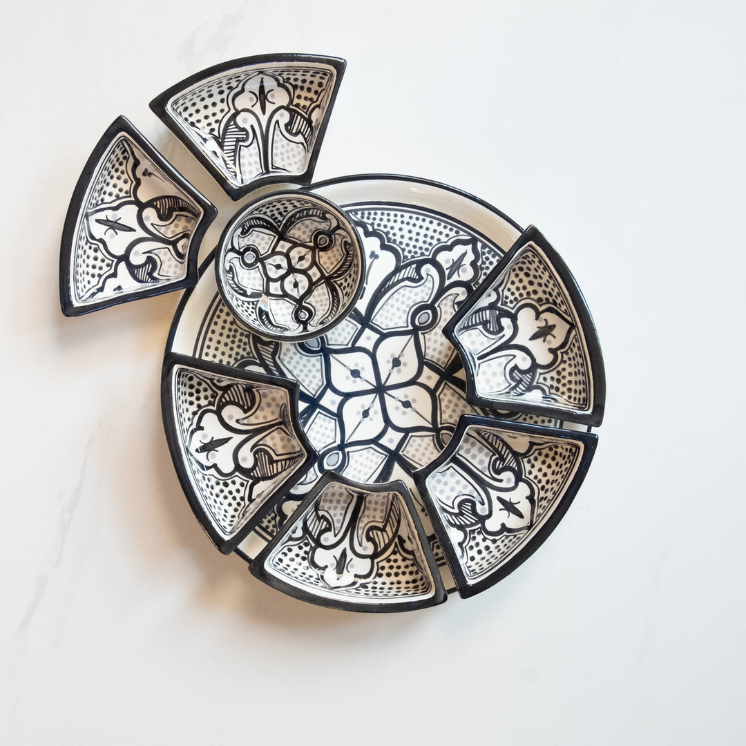 Haqima Ceramic Tapas Chip & Dip Server, Platter