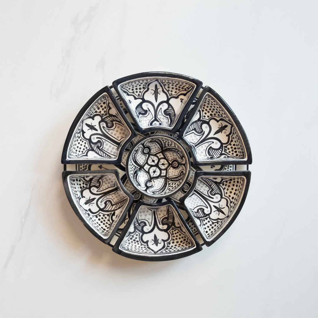 Haqima Ceramic Tapas Chip & Dip Server, Platter