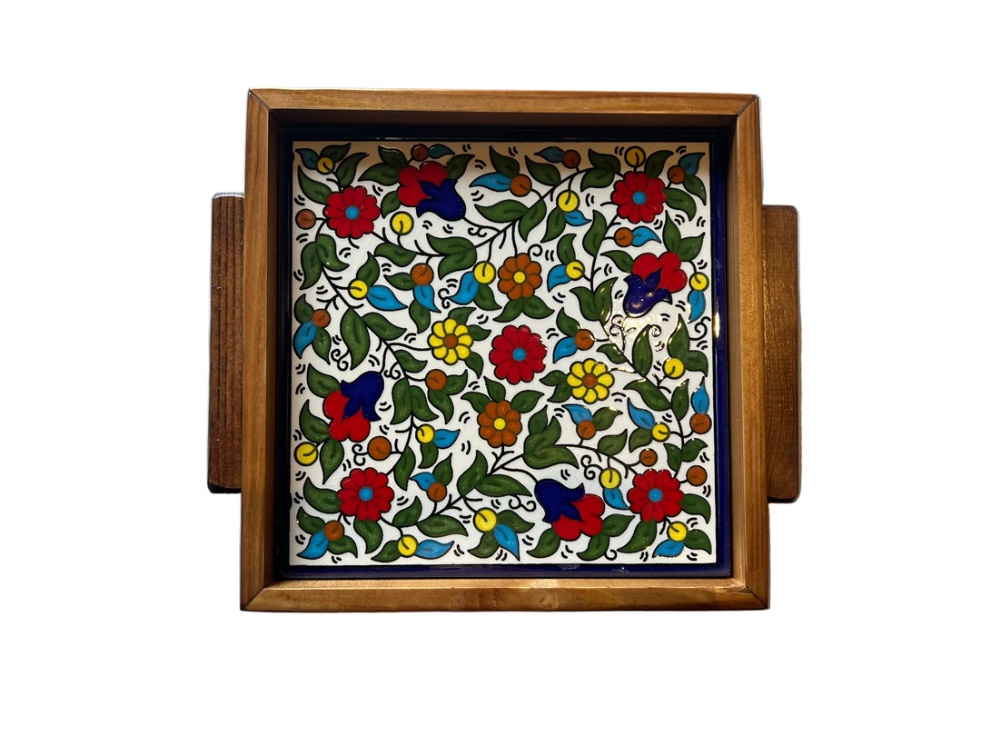 Square single tile serving tray (Made in Palestine)