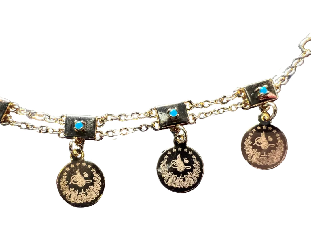 Lira Charm bracelet with turquoise