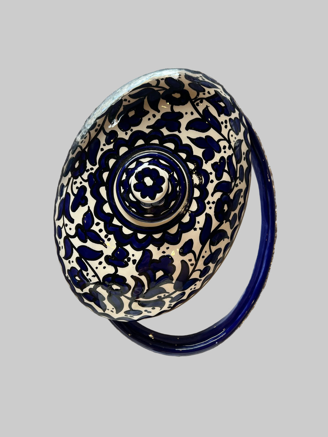 Oval dish with lid (Made in Palestine)