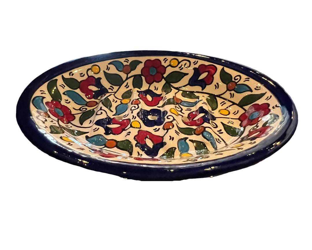 Ceramic Soap Dish with holes (Made in Palestine)