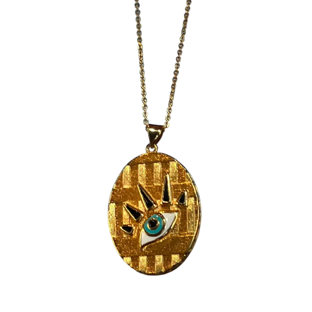 Contemporary Eye Pendant with Necklace