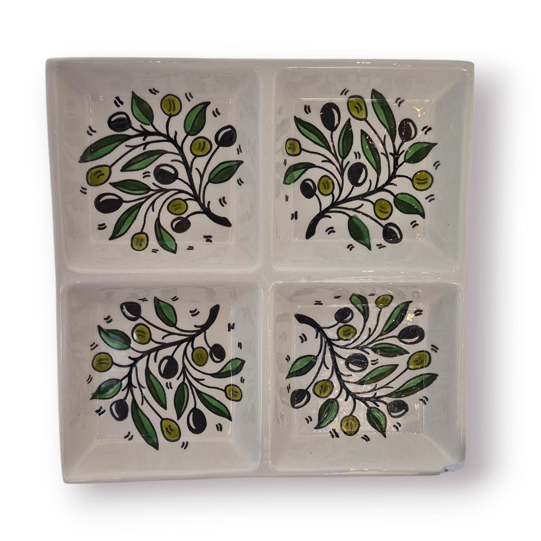 4 Section Square Serving Platter