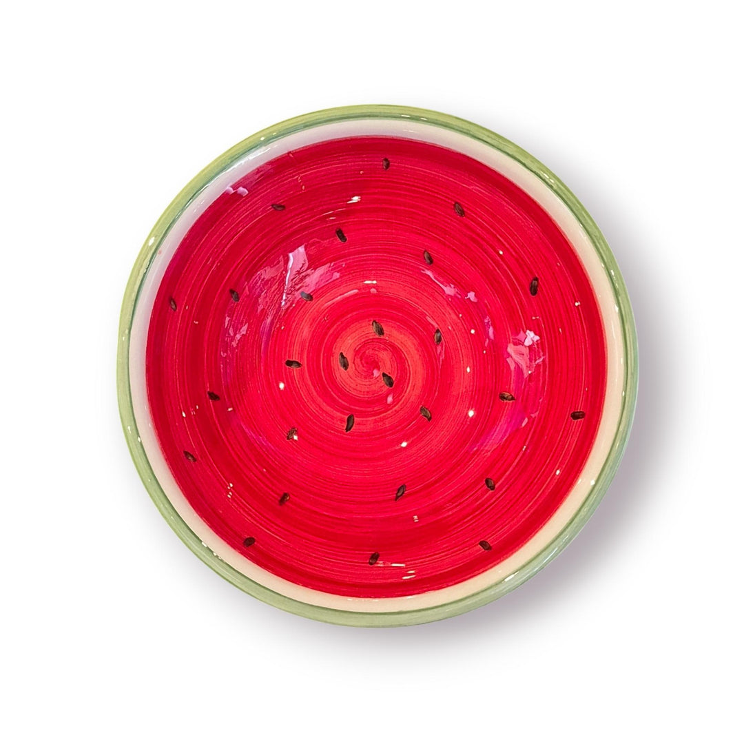 NJubeil: Deep Serving Bowl - Watermelon Motif (8.5in)
